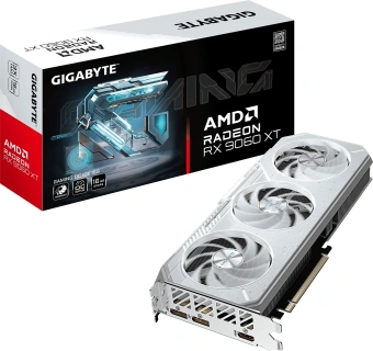 Видеокарта Gigabyte PCI-E 5.0 GV-R906XGAMINGOCICE-16GD AMD Radeon RX 9060XT 16Gb 128bit GDDR6 2780/20000 HDMIx1 DPx2 HDCP Ret - купить недорого с доставкой в интернет-магазине