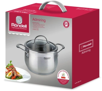 Кастрюля Rondell Admiring RDS-746 2.5л. d=18см (с крышкой) стальной - купить недорого с доставкой в интернет-магазине
