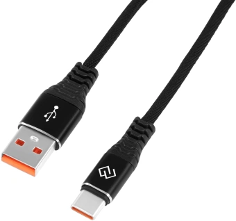 Кабель Digma DG-USBA-С-1M-27W USB (m)-USB Type-C (m) 1м черный - купить недорого с доставкой в интернет-магазине