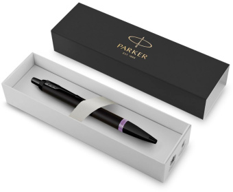 Ручка шариков. Parker IM Vibrant Rings K315 (CW2172951) Amethyst Purple PVD M син. черн. подар.кор. - купить недорого с доставкой в интернет-магазине