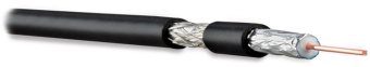 Кабель коаксиальный Hyperline COAX-RG6-CU-500 RG-6 U/FTP PVC внутренний 500м черный - купить недорого с доставкой в интернет-магазине