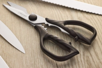 Набор ножей кухон. Rondell Florett RD-1582 компл.:7предм. подставка/ножницы черный подар.коробка - купить недорого с доставкой в интернет-магазине