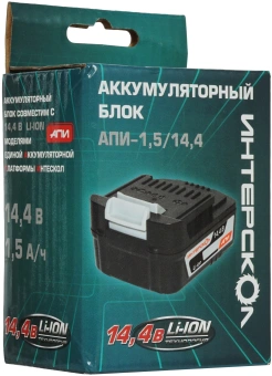 Батарея аккумуляторная Интерскол АПИ-1.5/14.4 14.4В 1.5Ач Li-Ion (2400.012) - купить недорого с доставкой в интернет-магазине