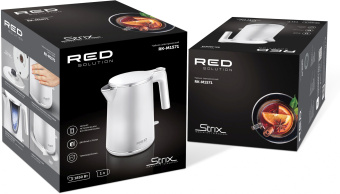 Чайник электрический Red Solution RK-M1571 1л. 1850Вт белый корпус: металл/пластик - купить недорого с доставкой в интернет-магазине