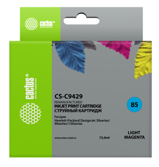 Картридж струйный Cactus CS-C9429 №85 светло-пурпурный (72мл) для HP DJ 30/130 с чипом - купить недорого с доставкой в интернет-магазине