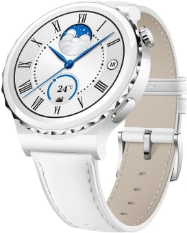Смарт-часы Huawei Watch GT 3 Pro Frigga-B19V 43мм 1.32" AMOLED корп.белый/серебристый рем.белый разм.брасл.:130-190мм (55028857) - купить недорого с доставкой в интернет-магазине
