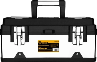 Ящик для инструментов Deko Tool box 18M 18л 1отд. 2карм. серебристый/черный (085-3002) - купить недорого с доставкой в интернет-магазине