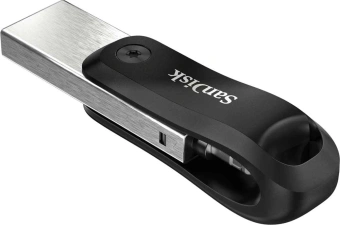 Флеш Диск Sandisk 64GB iXpand Go SDIX60N-064G-GN6NN USB3.0 черный/серебристый - купить недорого с доставкой в интернет-магазине
