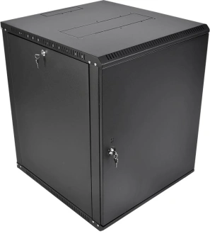 Шкаф коммутационный ЦМО ШРН-Эконом (ШРН-Э-15.350.1-9005) настенный 15U 600x350мм пер.дв.металл 85кг черный 300мм 18.09кг 180град. 742мм сталь - купить недорого с доставкой в интернет-магазине