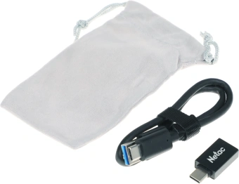 Накопитель SSD Netac USB-C 128GB NT01Z9-128G-32BK Z9 черный - купить недорого с доставкой в интернет-магазине