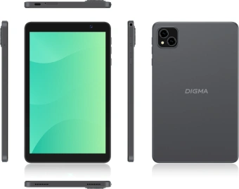 Планшет Digma G8 SC9863A (1.6) 8C RAM3Gb ROM32Gb 8" IPS 1280x800 4G Android 15 Go темно-серый 5Mpix 2Mpix BT WiFi microSD 128Gb 4000mAh 191hrs - купить недорого с доставкой в интернет-магазине