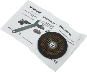 Углошлифовальная машина Greenworks GD24AGK4 10500об/мин рез.шпин.:M14 d=125мм (3200207UB) - купить недорого с доставкой в интернет-магазине