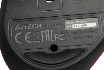 Мышь A4Tech Fstyler FM45S Air красный/черный оптическая 2400dpi silent USB 7but (FM45S AIR USB (SPORTS RED)) - купить недорого с доставкой в интернет-магазине