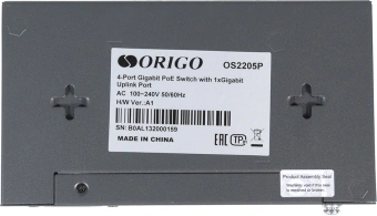 Коммутатор Origo OS2205P/60W OS2205P/60W/A1A (L2) 5x1Гбит/с 4PoE 60W неуправляемый - купить недорого с доставкой в интернет-магазине