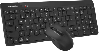 Клавиатура + мышь A4Tech Fstyler FG2300 Air2 клав:черный мышь:черный USB беспроводная slim (FG2300 AIR2 BLACK) - купить недорого с доставкой в интернет-магазине