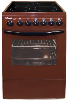 Плита Электрическая Лысьва EF4005MK00 коричневый стеклокерамика (без крышки) - купить недорого с доставкой в интернет-магазине