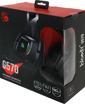 Наушники с микрофоном A4Tech Bloody G570 черный/серый 2м мониторные USB оголовье (G570 (BLACK+GREY) USB) - купить недорого с доставкой в интернет-магазине