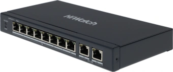 Коммутатор HiWatch DS-S1008P 8x100Мбит/с 2x1Гбит/с 8PoE 8PoE+ 60W неуправляемый - купить недорого с доставкой в интернет-магазине