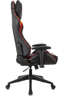 Кресло игровое Zombie VIKING 4 AERO черный/красный ткань/эко.кожа с подголов. крестов. пластик - купить недорого с доставкой в интернет-магазине
