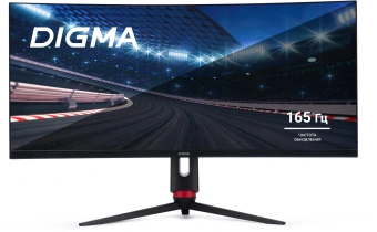 Монитор Digma 34" Overdrive 34A711Q черный VA LED 4ms 21:9 HDMI M/M матовая HAS Piv 300cd 178гр/178гр 3440x1440 165Hz G-Sync FreeSync DP UW 7.3кг - купить недорого с доставкой в интернет-магазине