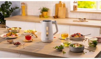 Чайник электрический Bosch TWK1M121 1.7л. 2400Вт белый корпус: пластик - купить недорого с доставкой в интернет-магазине