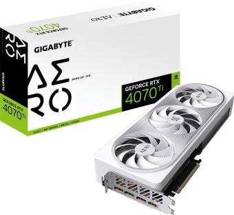 Видеокарта Gigabyte PCI-E 4.0 GV-N407SAERO OC-12GD NVIDIA GeForce RTX 4070 Super 12Gb 192bit GDDR6X 2610/21000 HDMIx1 DPx3 HDCP Ret - купить недорого с доставкой в интернет-магазине