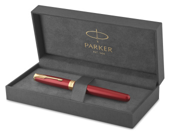 Ручка роллер Parker Sonnet Core T539 (CW1931475) LaqRed GT F черн. черн. подар.кор. сменный стержень 1стерж. кругл. 1цв. - купить недорого с доставкой в интернет-магазине