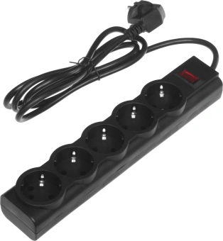Сетевой фильтр Defender ES largo 1.8м (5 розеток) черный (коробка) - купить недорого с доставкой в интернет-магазине