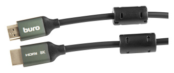 Кабель аудио-видео Buro HDMI (m)/HDMI (m) 5м. феррит.кольца позолоч.конт. черный (BHP-HDMI-2.1-5G) - купить недорого с доставкой в интернет-магазине
