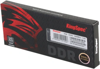 Память DDR3 4GB 1600MHz Kingspec KS1600D3N13504G RTL PC3-12800 CL11 SO-DIMM 204-pin 1.35В single rank Ret - купить недорого с доставкой в интернет-магазине