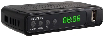 Ресивер DVB-T2 Hyundai H-DVB520 черный - купить недорого с доставкой в интернет-магазине