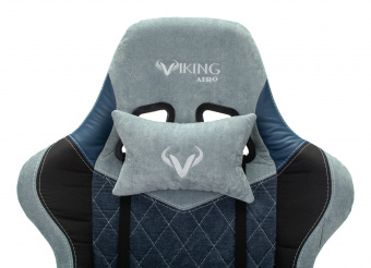 Кресло игровое Zombie VIKING 7 KNIGHT Fabric голубой ткань/эко.кожа с подголов. крестов. металл - купить недорого с доставкой в интернет-магазине