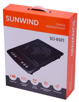 Плита Индукционная SunWind SCI-0501 черный стеклокерамика (настольная) - купить недорого с доставкой в интернет-магазине