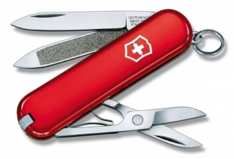 Нож перочинный Victorinox Classic (0.6203) 58мм 7функц. красный карт.коробка - купить недорого с доставкой в интернет-магазине