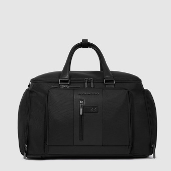 Сумка дорожная Piquadro Brief2 BV6305BR2/N с отделением для ноутбука черная нейлон/натур.кожа - купить недорого с доставкой в интернет-магазине