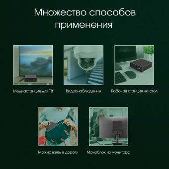 Неттоп Digma Pro Minimax U1 i3 1215U (1.2) 8Gb SSD256Gb UHDG Windows 11 Pro GbitEth WiFi BT 60W темно-серый/черный (DPP3-8CXW01) - купить недорого с доставкой в интернет-магазине