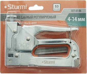 Степлер ручной Sturm! 1071-01-06 скобы тип 53: 11.4мм 4-14мм - купить недорого с доставкой в интернет-магазине
