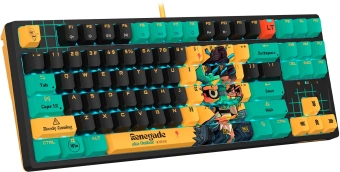 Клавиатура A4Tech AT87 Renegade черный/зеленый USB for gamer LED (AT87) кабель 1.8м - купить недорого с доставкой в интернет-магазине