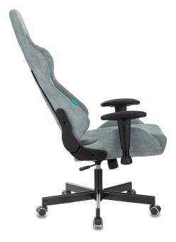 Кресло игровое Zombie VIKING KNIGHT Fabric серо-голубой Light-28 с подголов. крестов. металл - купить недорого с доставкой в интернет-магазине