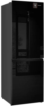 Холодильник Weissgauff WRK 185 Total NoFrost Inverter Black Glass 2-хкамерн. черный инвертер - купить недорого с доставкой в интернет-магазине