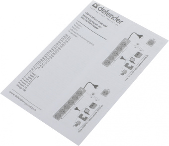 Сетевой фильтр Defender DFS 153 3м (6 розеток) белый (коробка) - купить недорого с доставкой в интернет-магазине