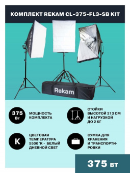 Комплект освещения Rekam CL-375-FL3-SB-FL1S - купить недорого с доставкой в интернет-магазине