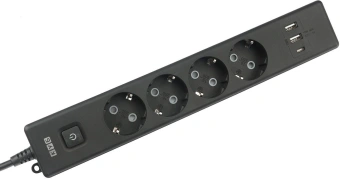 Сетевой удлинитель Powercube PC-7B-2M 1.9м (4 розетки) черный (коробка) - купить недорого с доставкой в интернет-магазине