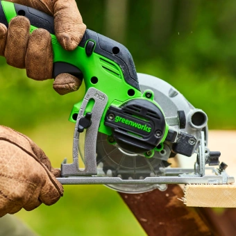 Циркулярная пила (дисковая) Greenworks G24MCS (ручная) D диска.:120мм (1501207CUA) - купить недорого с доставкой в интернет-магазине