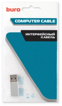 Адаптер Buro ver2.0 USB A(m) USB Type-C (f) (BU-USB2-AM-CF) серебристый - купить недорого с доставкой в интернет-магазине