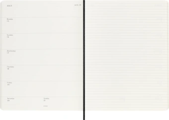 Еженедельник Moleskine CLASSIC SOFT WKNT XL 190х250мм 144стр. мягкая обложка черный - купить недорого с доставкой в интернет-магазине