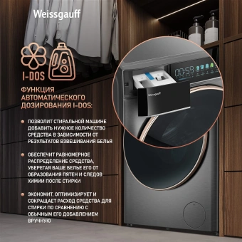 Стиральная машина Weissgauff WM 58411 Direct Drive Inverter Premium класс: A+++ загр.фронтальная макс.:11кг темно-серебристый инвертор - купить недорого с доставкой в интернет-магазине