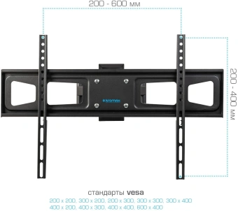 Кронштейн для телевизора Kromax CORBEL-11 титан 32"-75" макс.45кг настенный поворот и наклон - купить недорого с доставкой в интернет-магазине