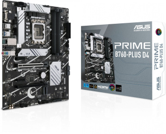 Материнская плата Asus PRIME B760-PLUS D4 Soc-1700 Intel B760 4xDDR4 ATX AC`97 8ch(7.1) 2.5Gg RAID+HDMI+DP - купить недорого с доставкой в интернет-магазине