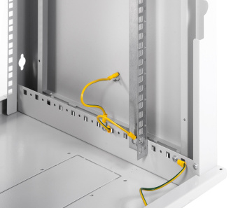 Шкаф коммутационный ЦМО ШРН-Эконом (ШРН-Э-18.500.1) настенный 18U 600x520мм пер.дв.металл направл.под закл.гайки 75кг серый 470мм 26.82кг 180град. 878мм IP20 сталь - купить недорого с доставкой в интернет-магазине